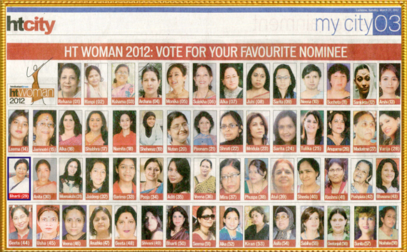 HT Woman 2012: Vote For  Your Favourite Nominee