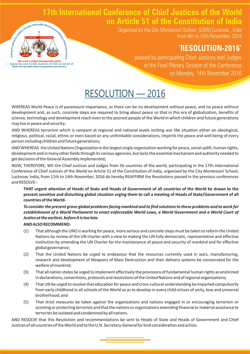 ICCJW Resolutions