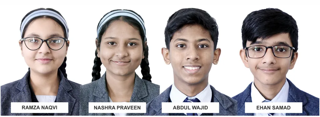 Ramanujan National Maths Challenge Ramza Naqvi, Nashra Parveen, Abdul Wajid, Ehan Samad