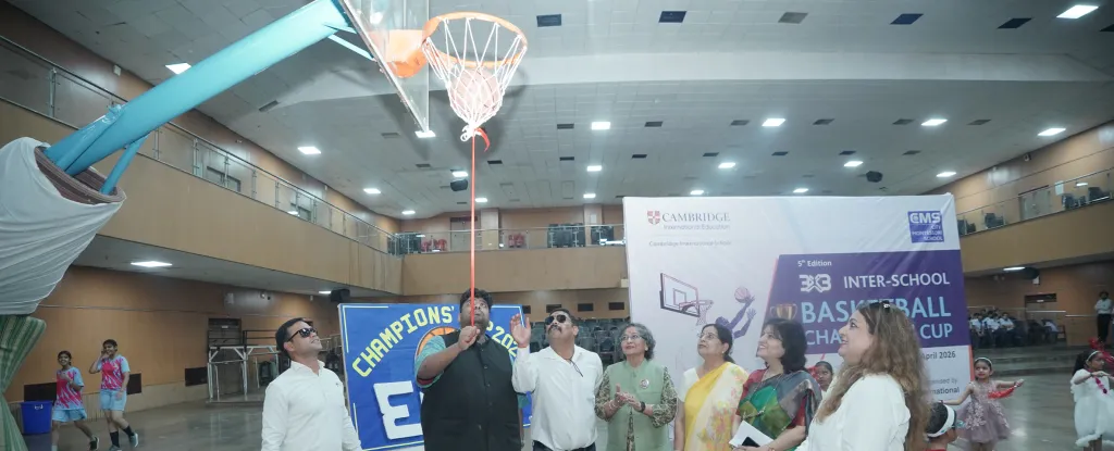 The inauguration of the CMS Cambridge inter-school 3x3 basketball championship by our honoured Chief Guest