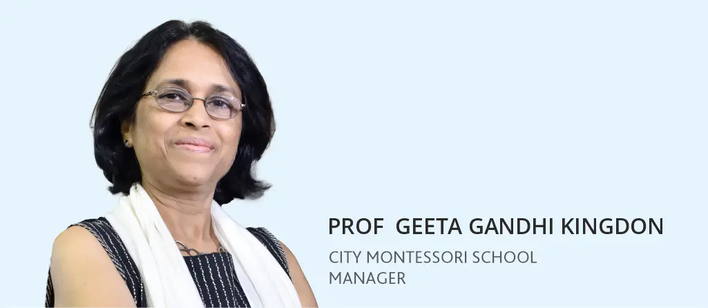 Prof Geeta Gandhi Kingdon, CMS Manager