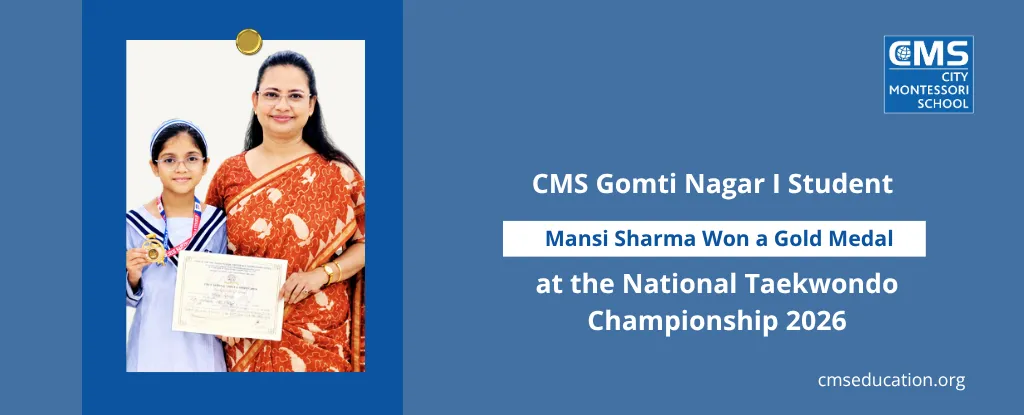 CMS Student Mansi Sharma Wins Gold at the National Taekwondo Championship 2026