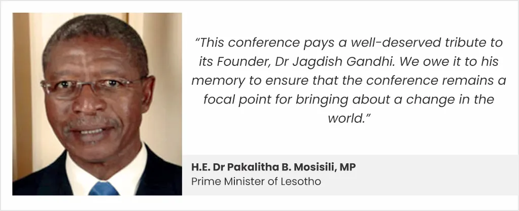 H.E. Dr Pakalitha B. Mosisili, MP, Prime Minister of Lesotho