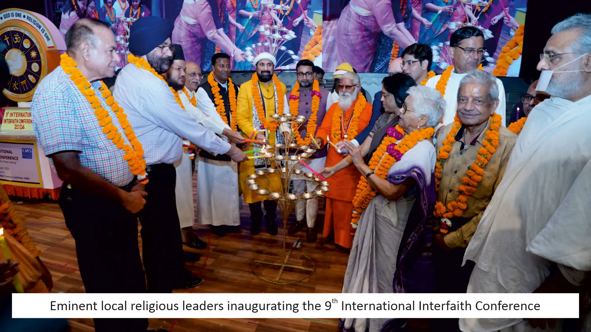 Eminent local religious leaders inaugurating the 9th International Interfaith Conference