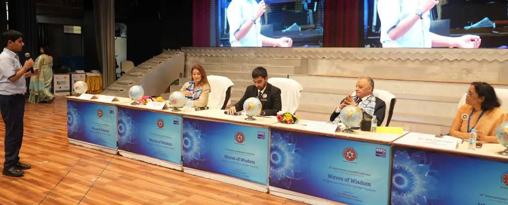 Prof. Geeta Gandhi Kingdom, CMS Manager, expressing her views in a panel discussion on ‘Together in Faith to Shape a Better World’