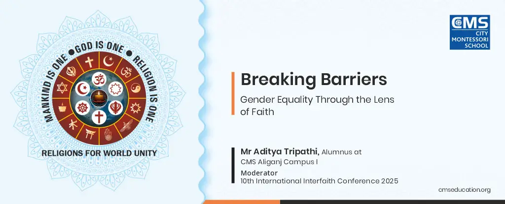 Mr Aditya Tripathi Former Head Boy and alumnus of CMS Aliganj Campus I Moderator, 10th International Interfaith Campus