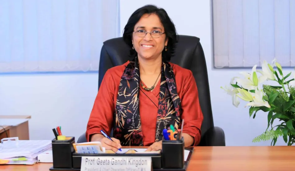 Prof. Geeta Gandhi Kingdon, Manager, CMS