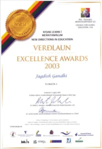 Verdlaun Excellence Award, Iceland 2003