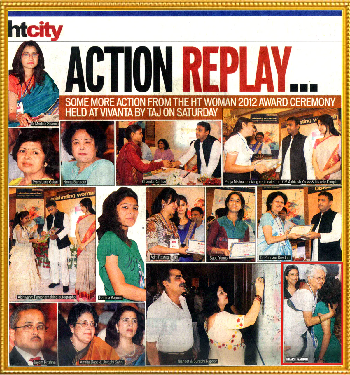 HT Woman 2012 Award given to Dr Bharti Gandhi