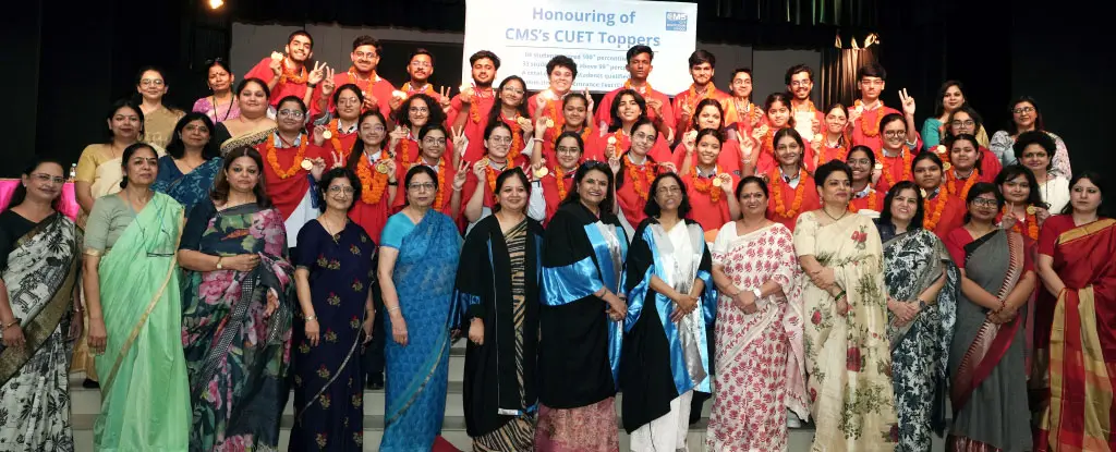 Our CUET Achievers alongside CMS Leadership at the Felicitation Ceremony