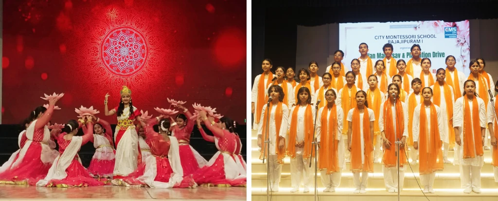 Vibrant music and dance performances by students of CMS Rajajipuram Campus I
